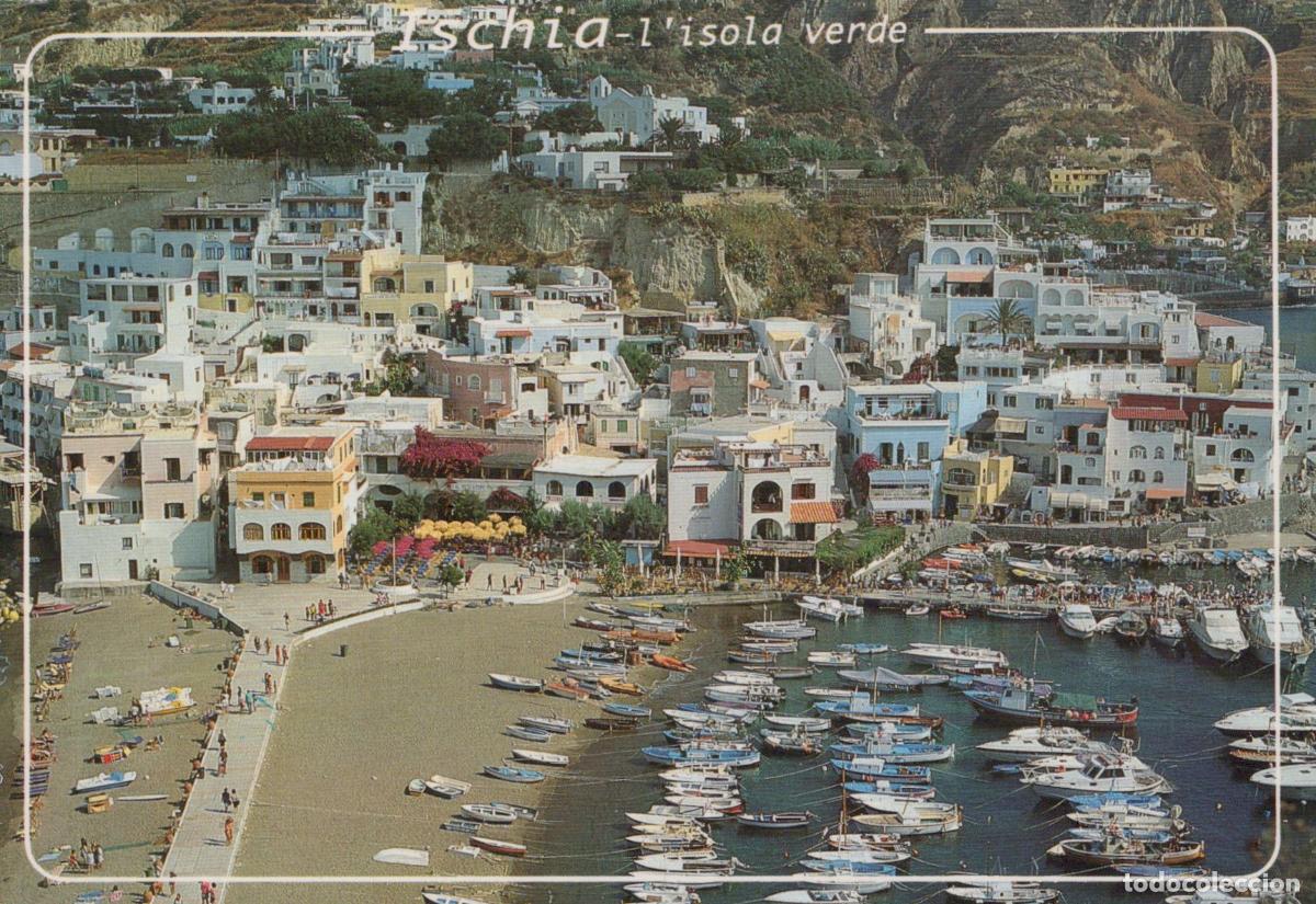 Postales: Italy Ischia S Angelo Panorama Coastal Town Beach Boats Seaport Unposted *YAM372