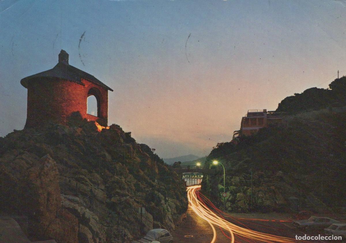 Postales: Italy Loano La Cappelletta Chapel and Coastal Road At Night *YAM577