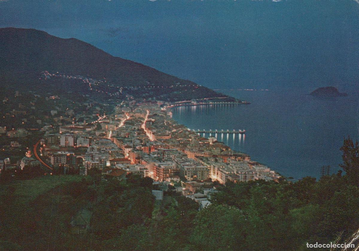 Postales: Italy Alassio Riviera Dei Fiori Panoramic View of City At Night *YAM575