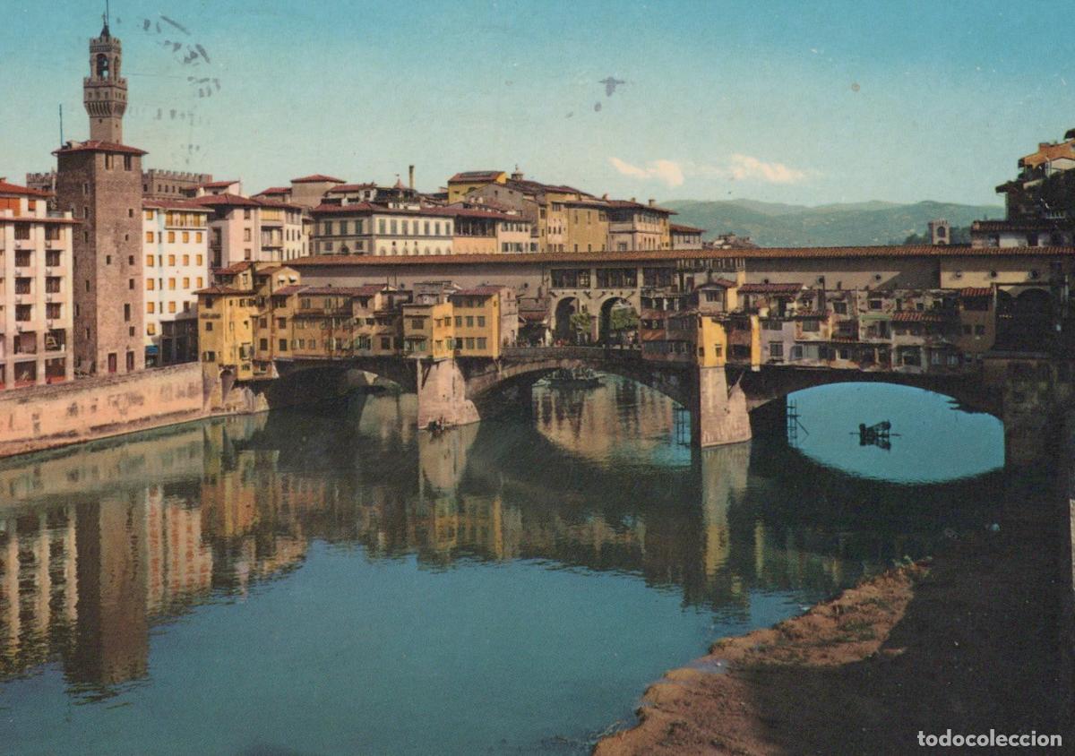 Postales: Italy Florence Ponte Vecchio Bridge Arno River Cityscape Vintage *YAM586