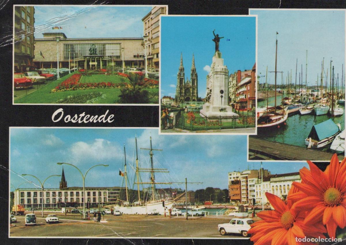 Postales: Belgium Oostende City Views Harbor Architecture Monument Flowers *YAM592