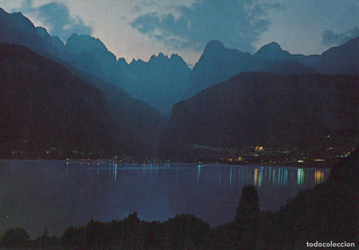Postkarten: Italy Molveno Lake Night View Mountain Landscape Unposted *YAM403