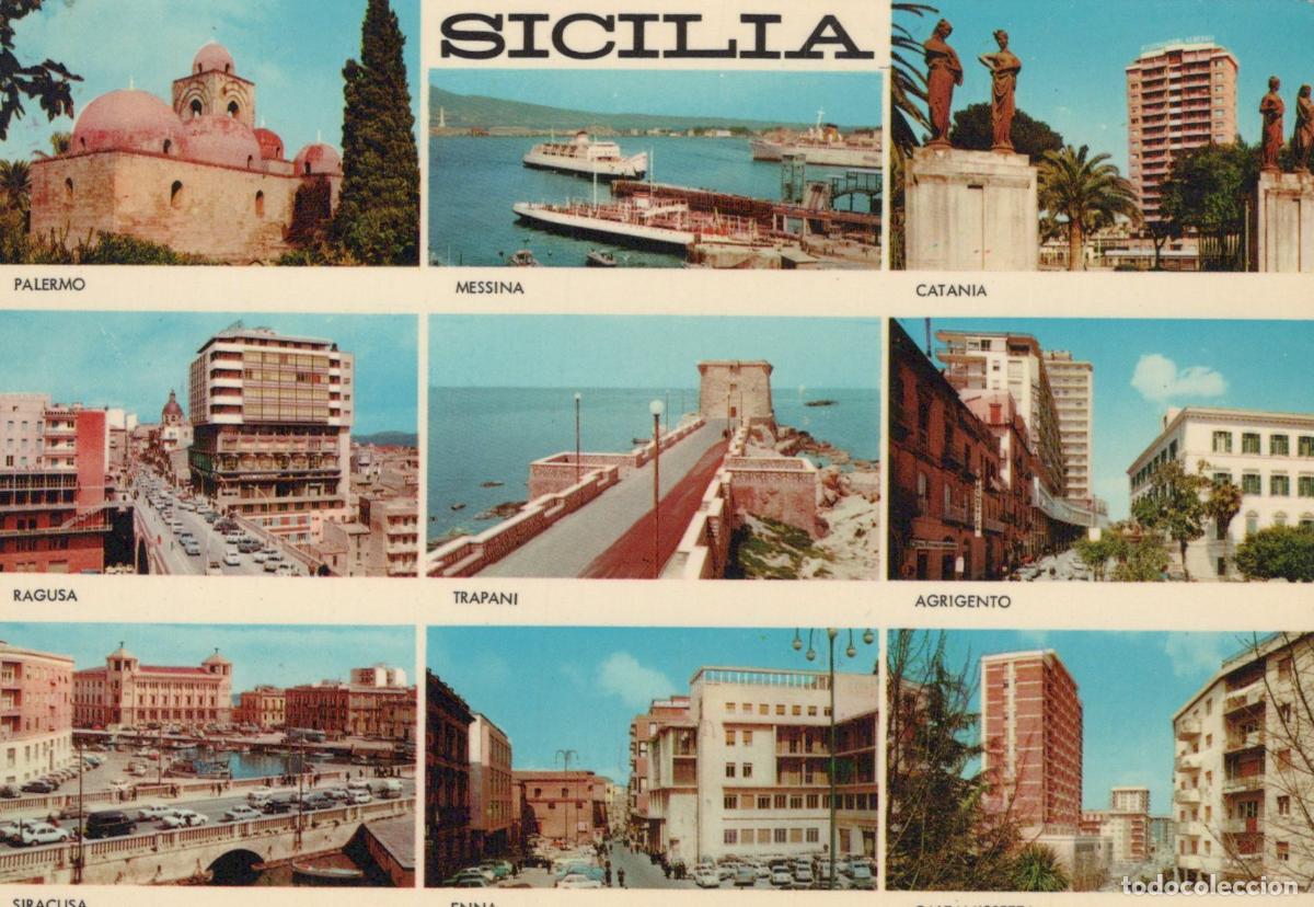 Postais: Italy Palermo Messina Catania Ragusa Trapani Agrigento Siracusa Unposted *YAM417