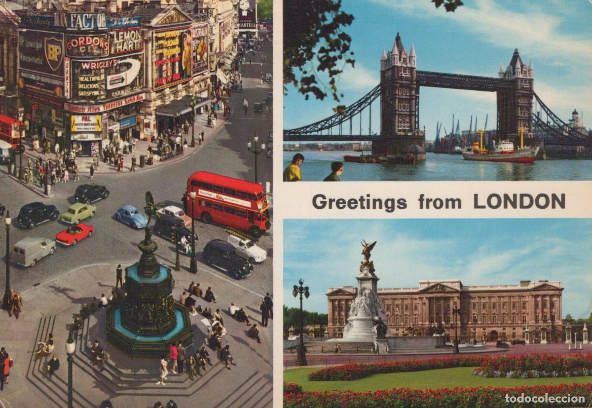 Postcards: United Kingdom London Piccadilly Circus Tower Bridge Buckingham Palace *YAM636