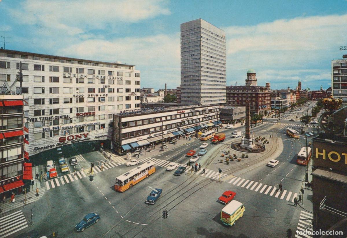 Postcards: Denmark Copenhagen Vesterbrogade Royal Hotel Liberty Column Unposted *YAM655