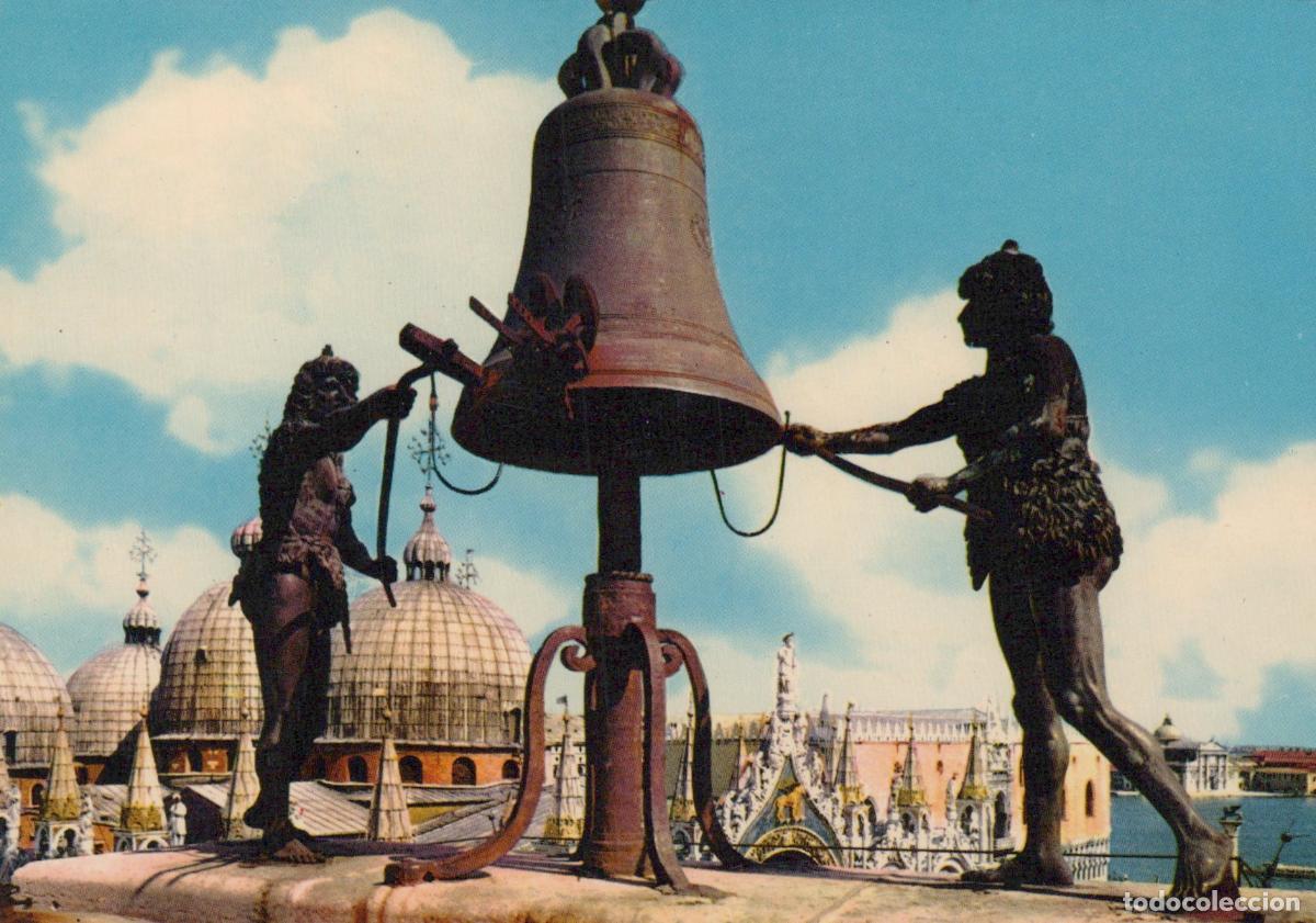 Postcards: Italy Venice Clock Tower Moors Striking Bell St Mark S Basilica Unposted *YAM657