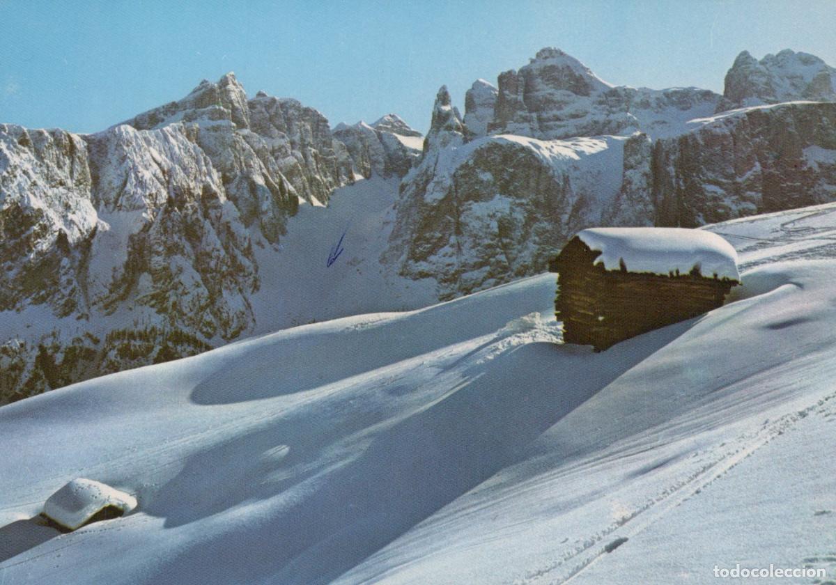Postcards: Italy Cortina D Ampezzo Dolomites Val de Mesdi Sella Group Winter *YAM442