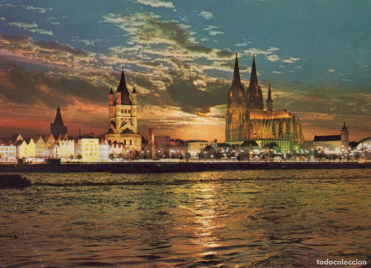 Postkarten: Germany Cologne Rhine Riverfront With Cathedral and Great St Martin At *YAM462