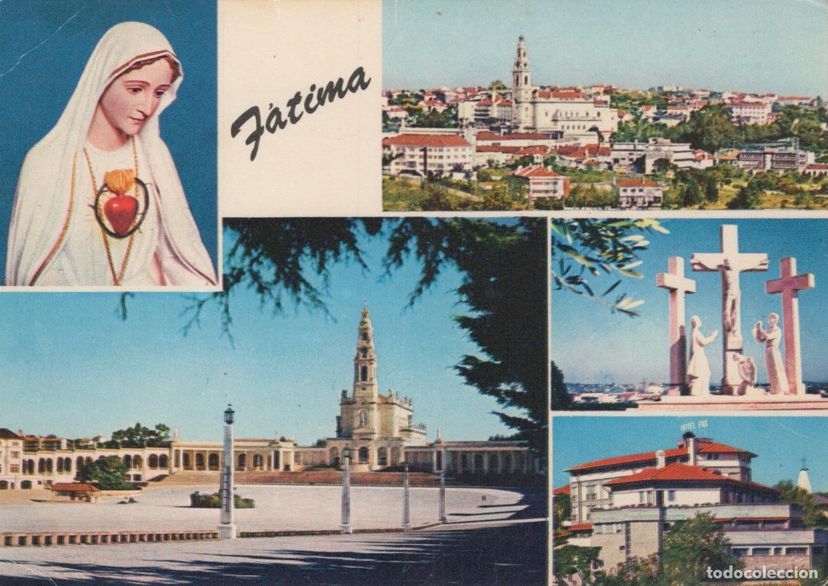 Postkarten: Portugal F&aacute;tima Religious Collage Our Lady Sanctuary Crosses Unposted *YAM696