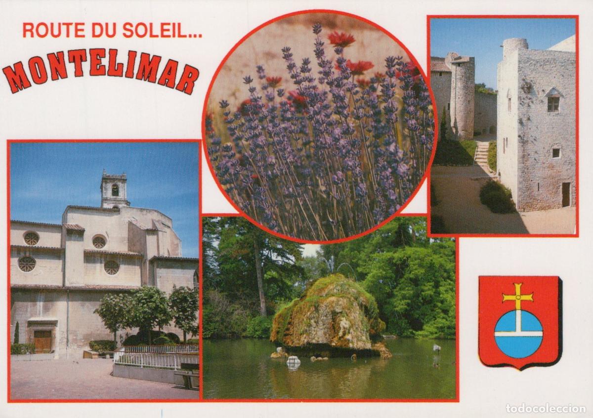 Postkarten: France Montelimar Multi View Lavender Castle Church Park Coat Unposted *YAM716