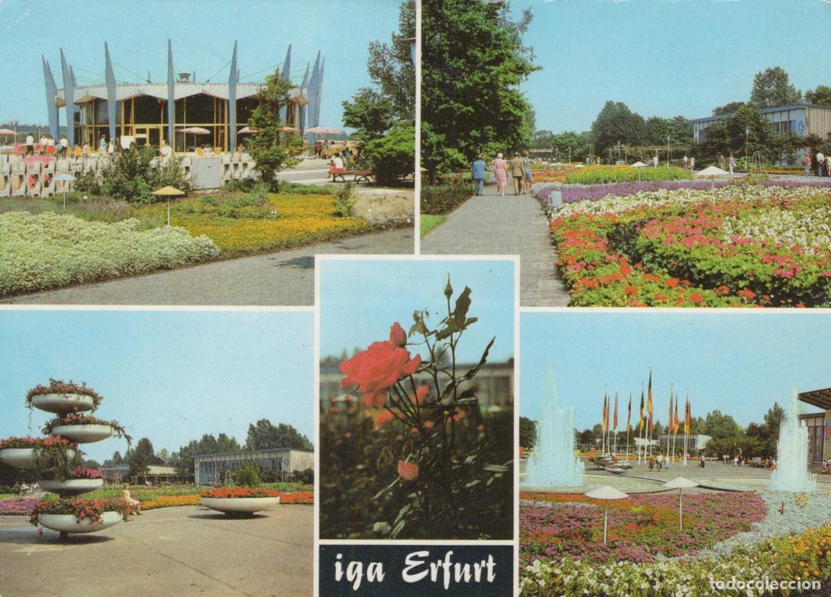 Postkarten: Germany Erfurt Iga International Garden Exhibition Flower Beds Fountains *YAM725