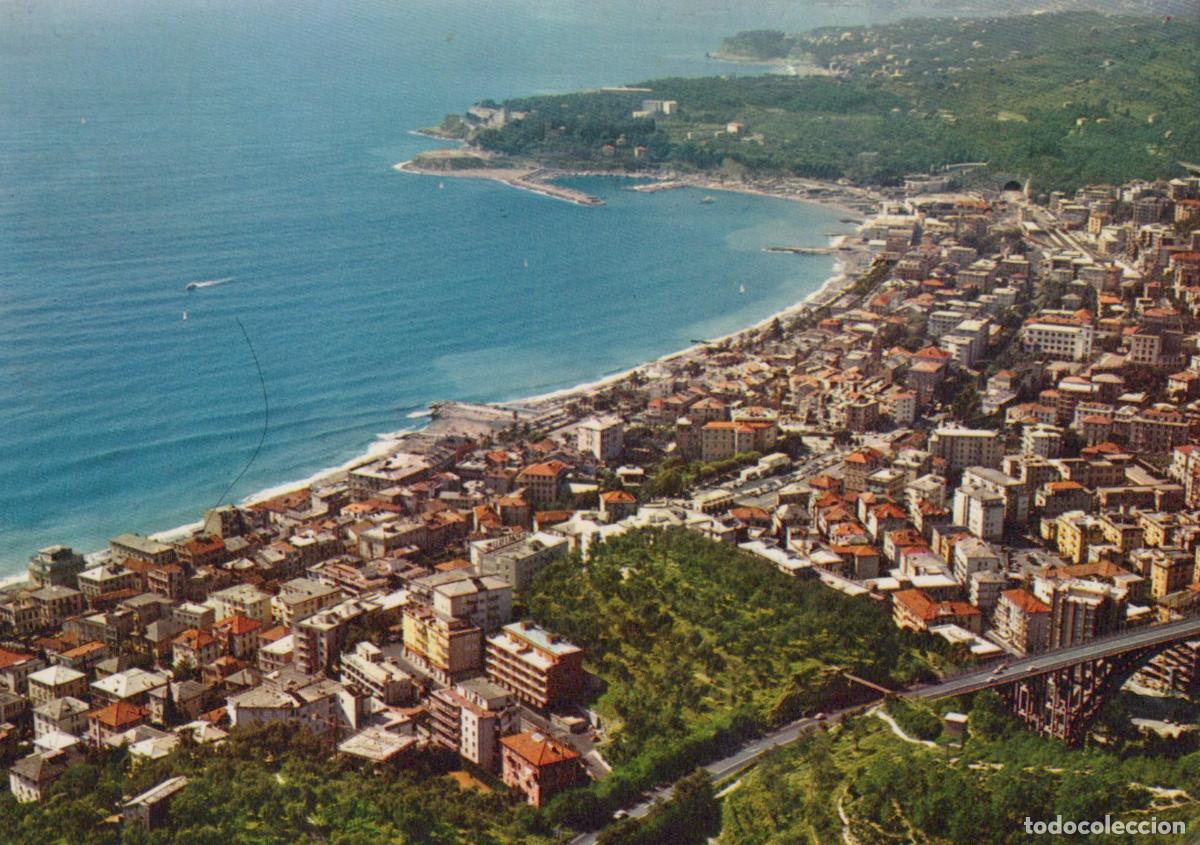 Postkarten: Italy Varazze Aerial View Coastal Town Beach Landscape *YAM726