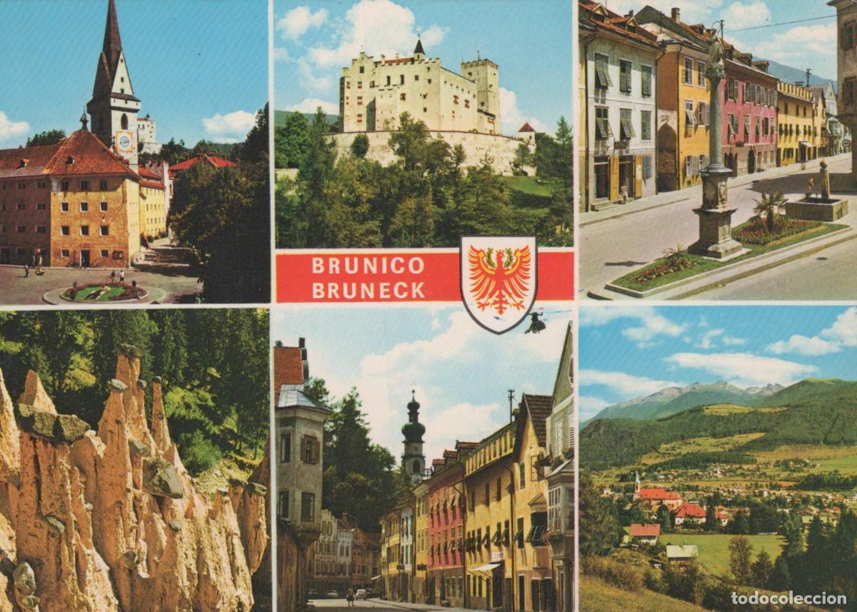 Postkarten: Italy Brunico Bruneck Multi View Castle Church Street Scene Landscape *YAM747
