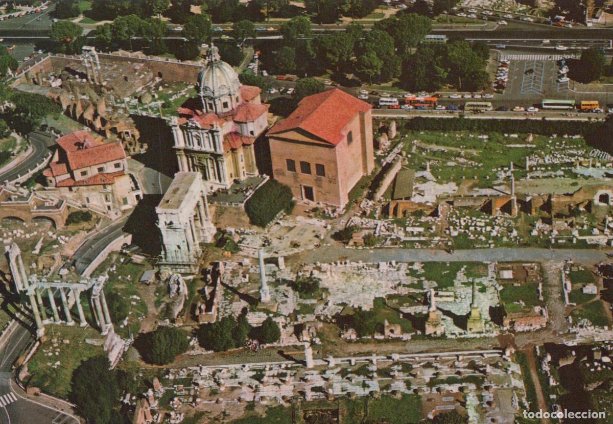 Postkarten: Italy Rome Aerial View of Roman Forum Ancient Ruins and Unposted *YAM503