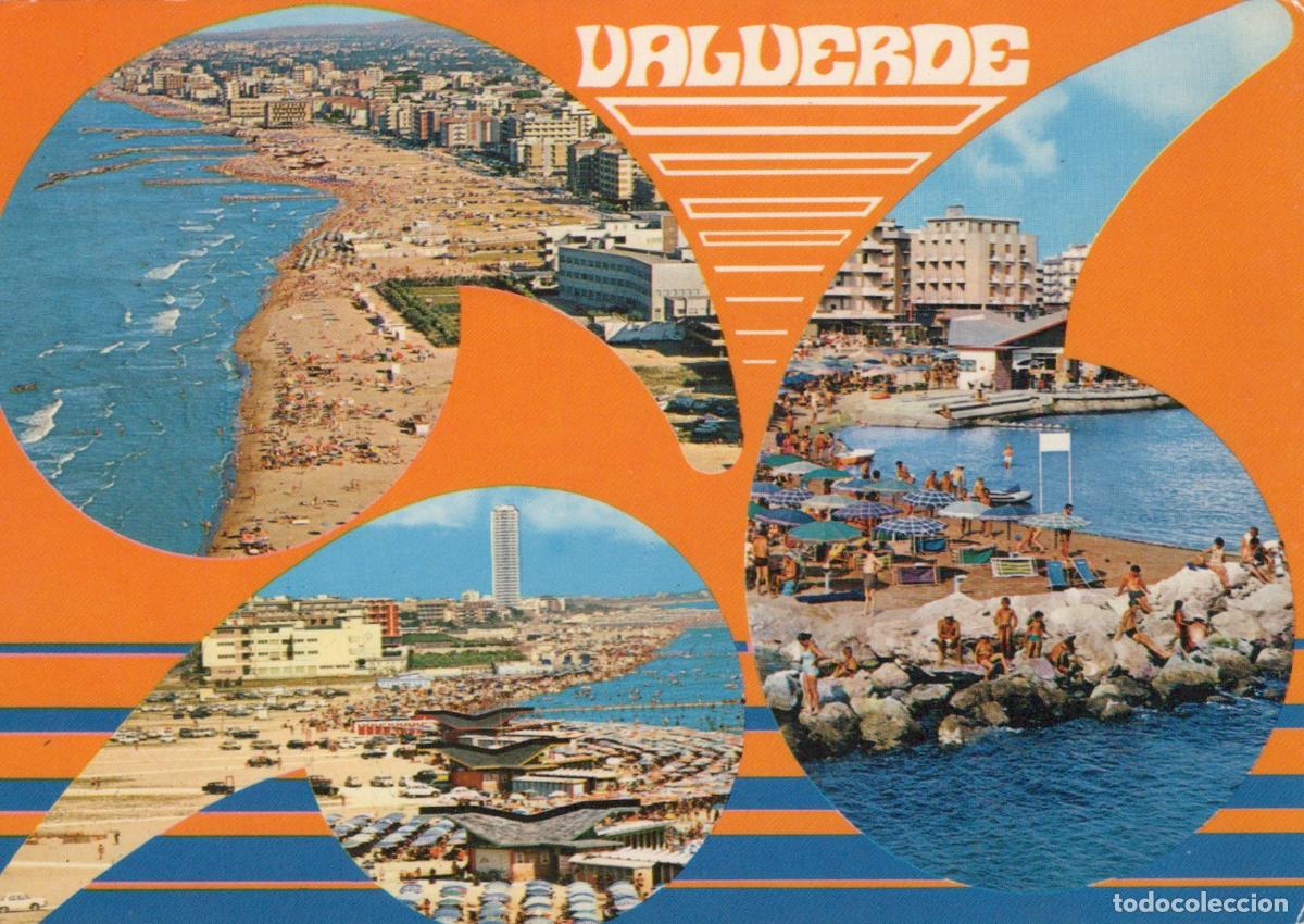 Postcards: Italy Valverde Beach Resort Aerial View Collage People On Beach *YAM508