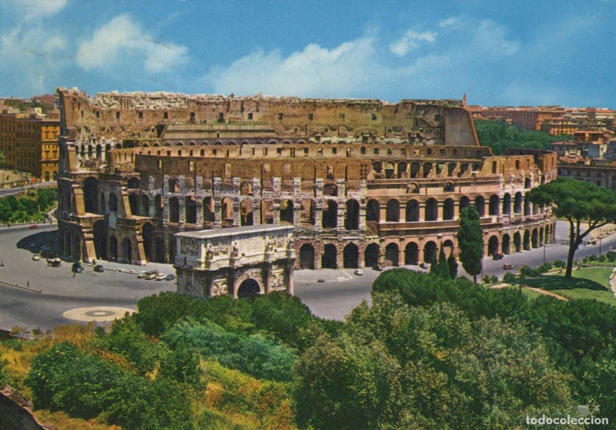 Cartoline: Italy Rome Colosseum and Arch of Constantine Ancient Roman Architecture *YAM761