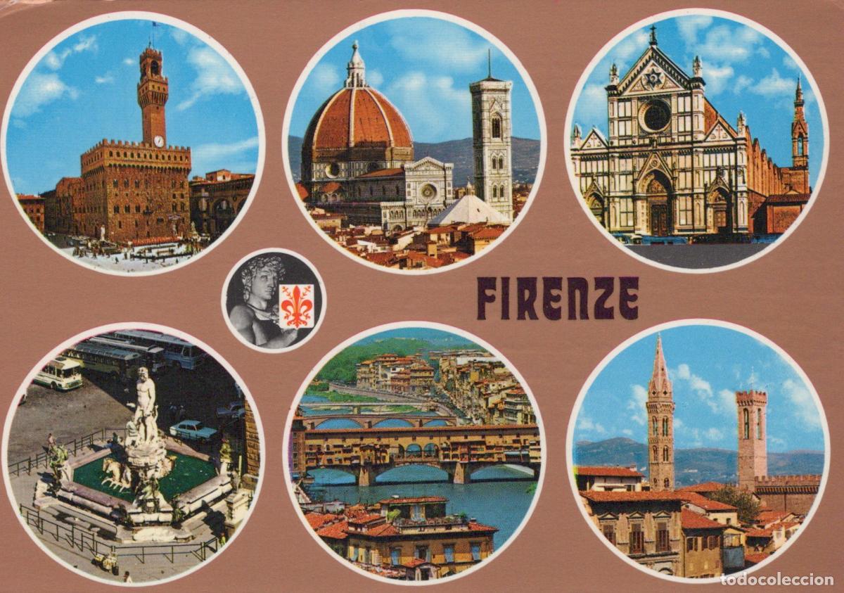 Cartoline: Italy Florence Cityscape Collage Palazzo Vecchio Duomo Ponte Vecchio *YAM532