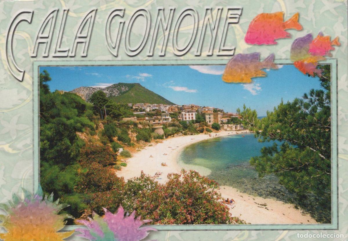 Cartoline: Italy Cala Gonone Beach Sardinia Coastal Landscape Mediterranean Sea *YAM796