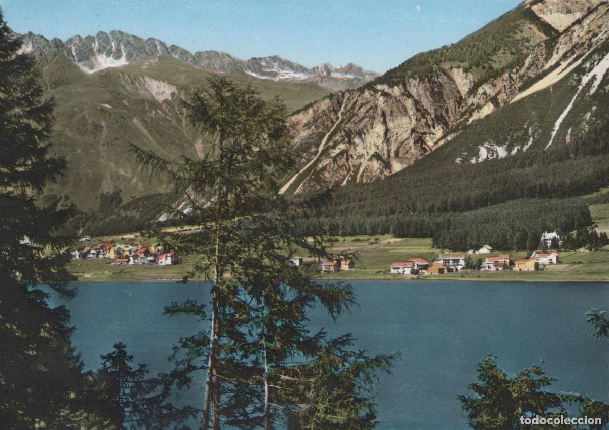 Cartoline: Italy Reschen South Tyrol Lake Alps Mountains Village Landscape *YAM537
