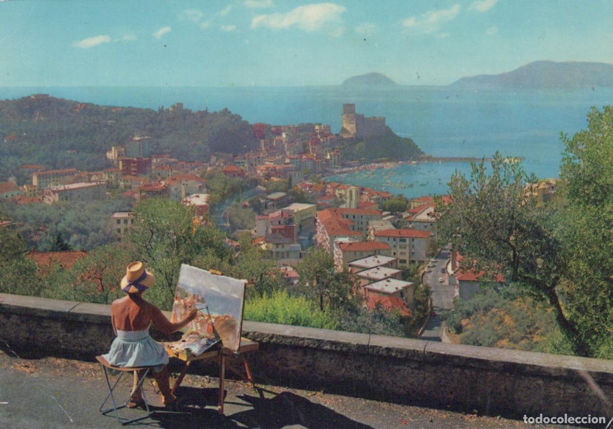 Cartoline: Italy Lerici Charming Vision Coastal Town Painting Scene *YAM820