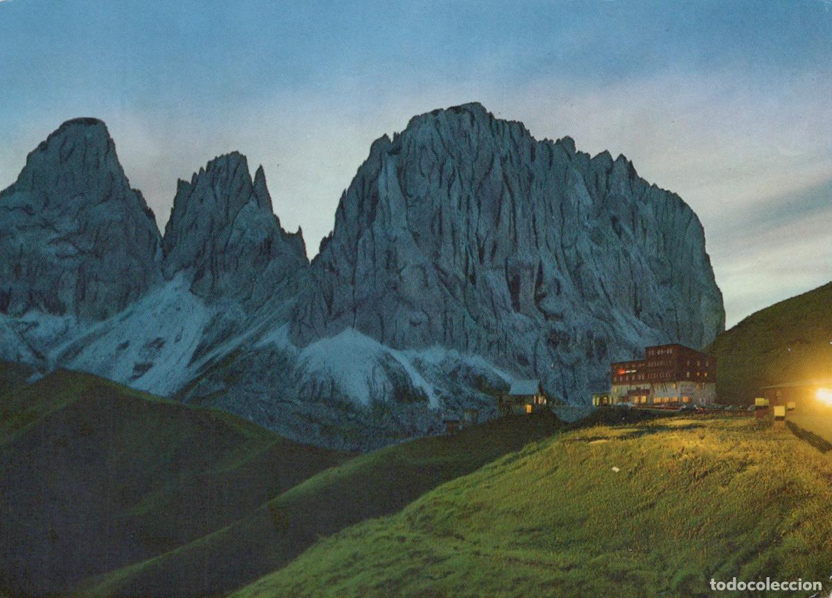 Postcards: Italy Trento Dolomites Sella Group Mountain Landscape With Building At *YAM568