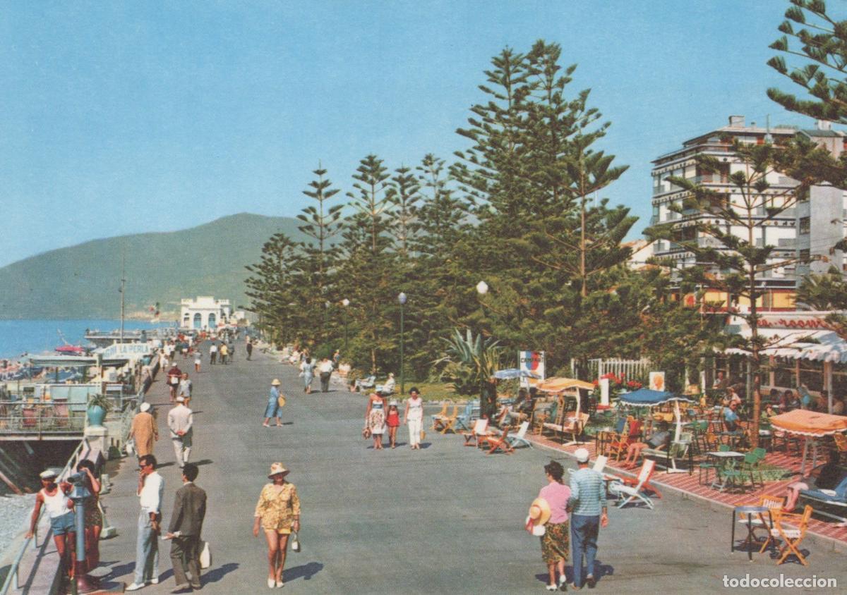 Postcards: Italy Bordighera Riviera Dei Fiori Promenade Along the Sea Unposted *YAM842