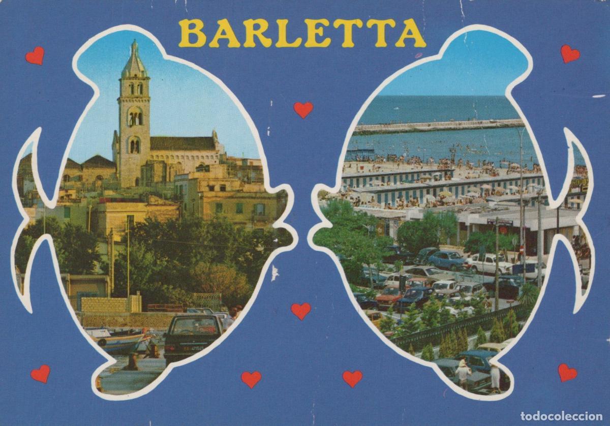 Postcards: Italy Barletta Coastal City View With Cathedral and Beach *YAM578