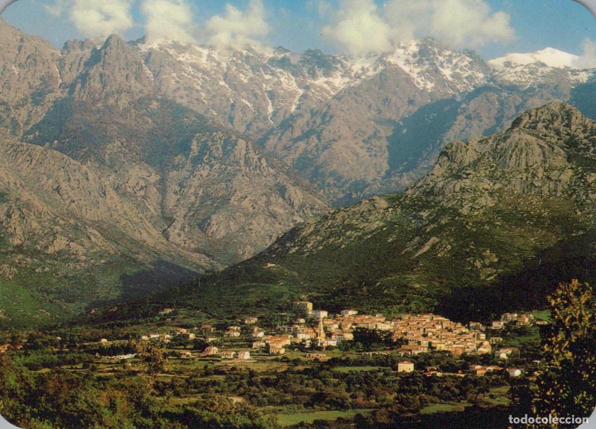Cartoline: France Calenzana Village in Balagne Valley With Snow Capped Unposted *YAM856
