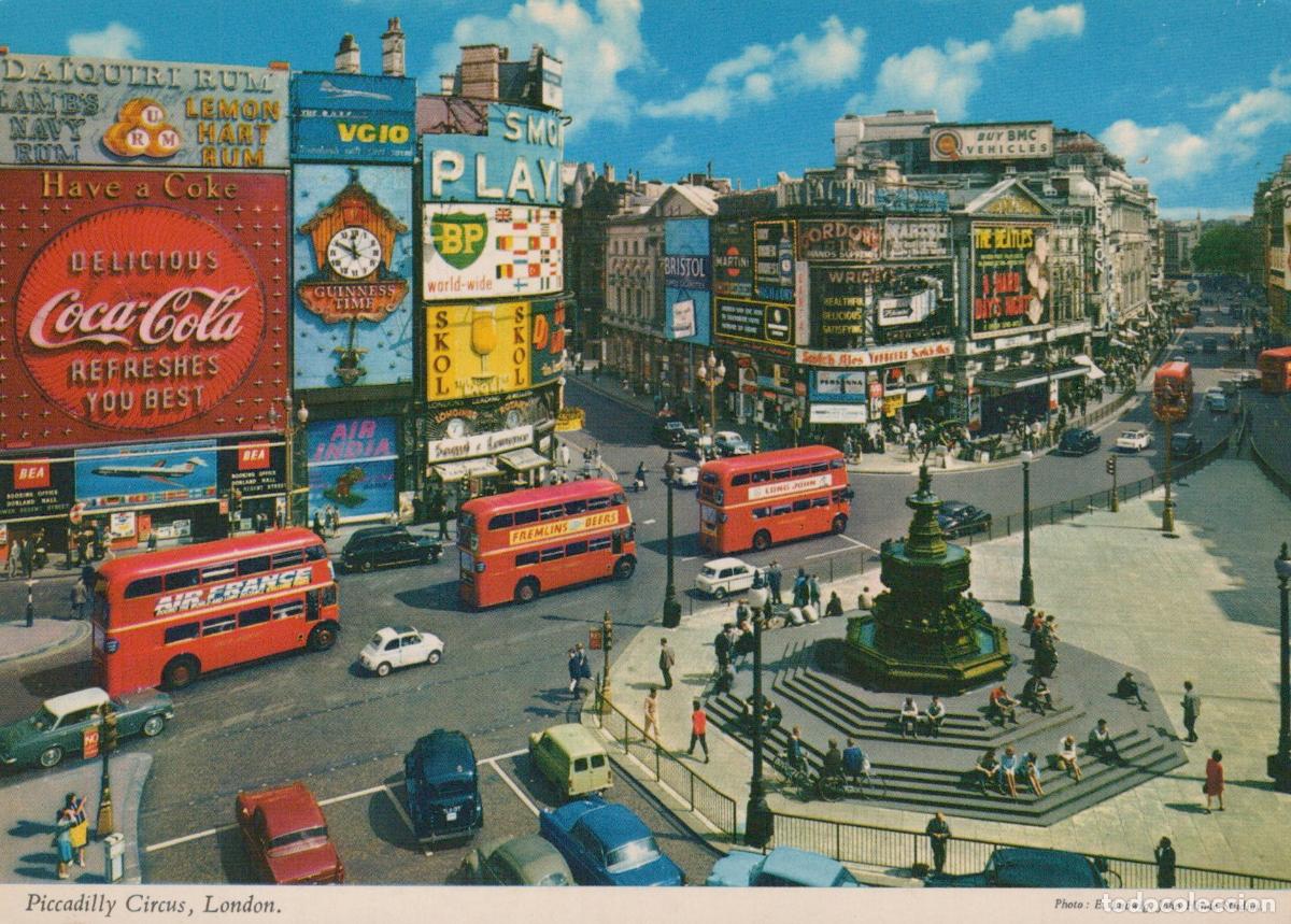 Cartoline: United Kingdom London Piccadilly Circus England Iconic Landmark Double *YAM861