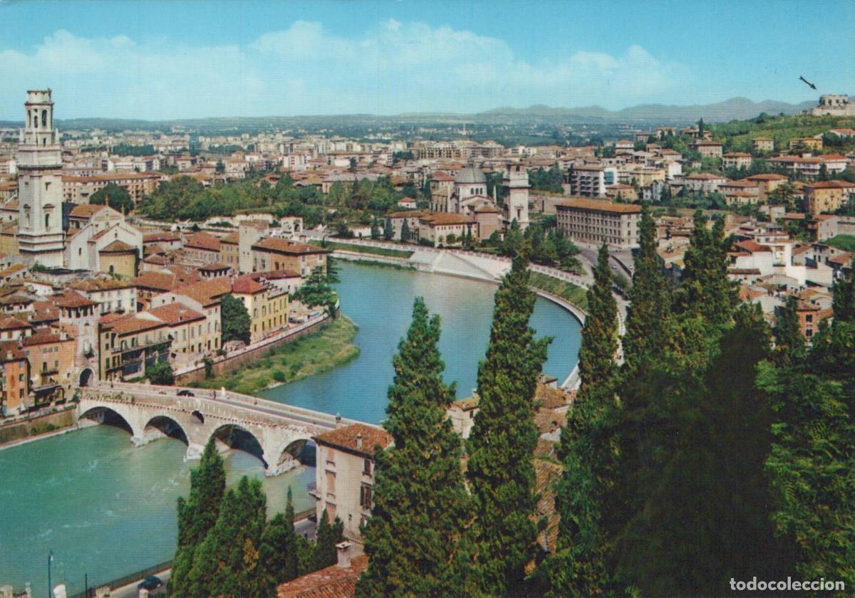 Cartoline: Italy Verona Panoramic View and Sanctuary Madonna of Lourdes Unposted *YAM872
