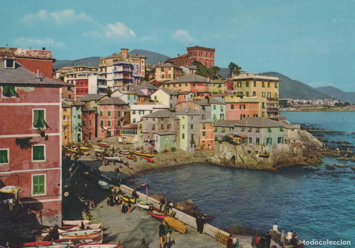 Cartoline: Italy Genoa Boccadasse Fishing Village Colorful Houses Boats *YAM598