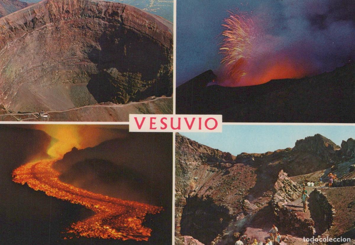 Postais: Italy Naples Vesuvius Volcano Eruption Lava Flow Crater Aerial Unposted *YAM891