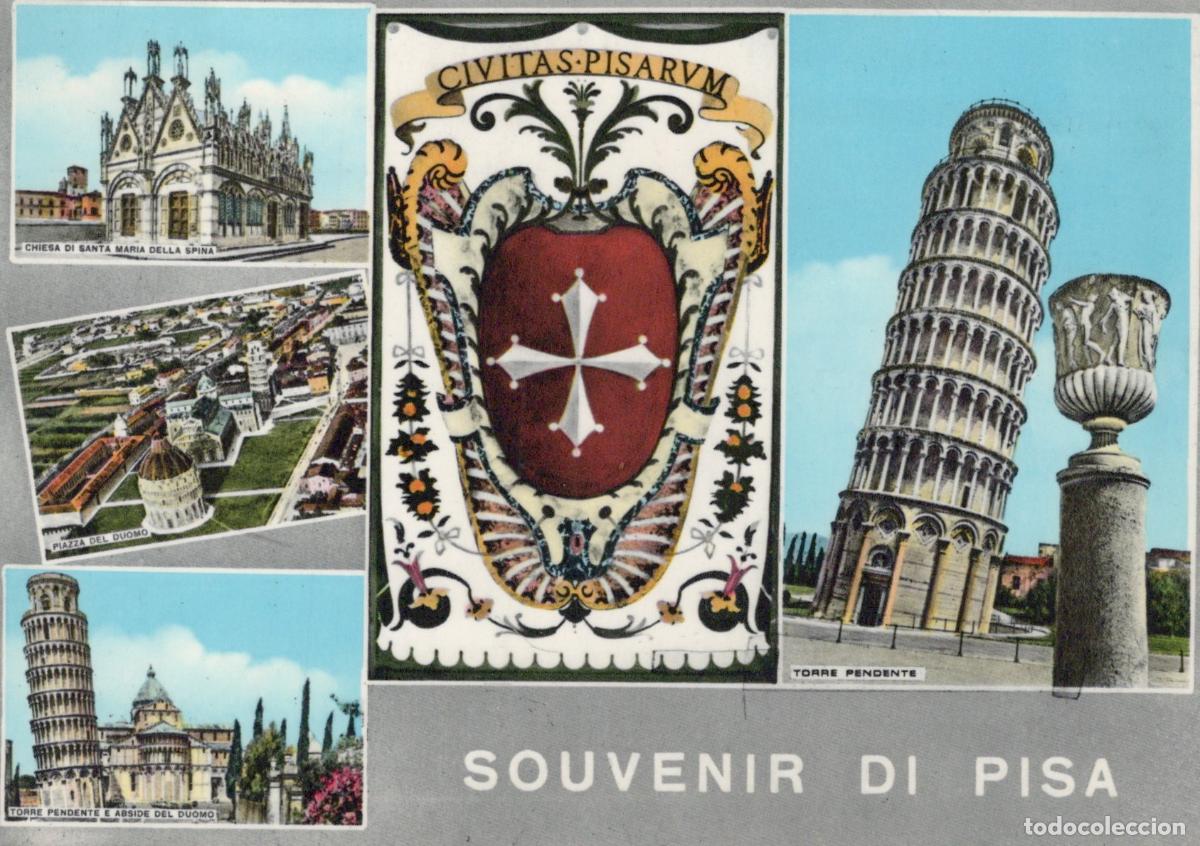 Cartoline: Italy Pisa Leaning Tower Duomo Santa Maria della Spina City Unposted *YAM890