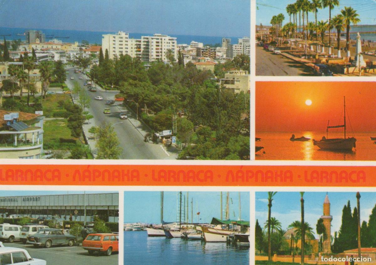 Postais: Cyprus Larnaca Multi View Cityscape Beach Sunset Airport Marina Mosque *YAM907