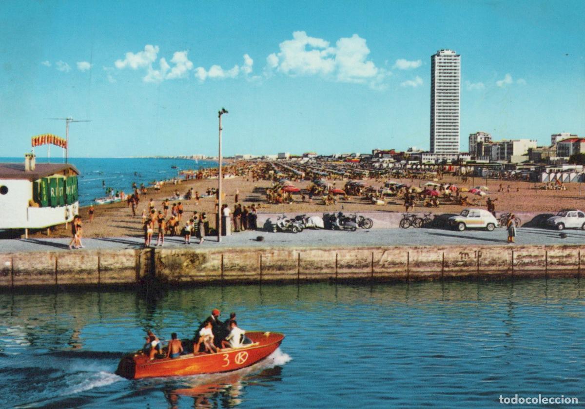 Postkarten: Italy Cesenatico Cesena Harbour Canal Beach 1960s *YAM922