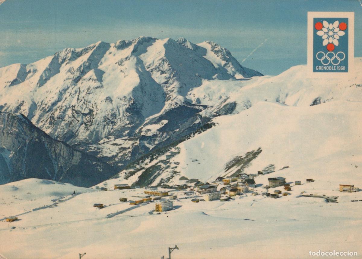 Postkarten: France Alpe D Huez Ski Resort With Snow Covered Mountains and the *YAM644