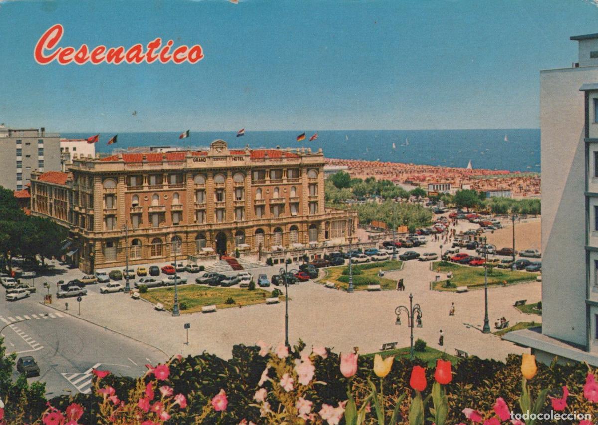 Postales: Italy Cesenatico Grand Hotel and Beach 1950s *YAM987