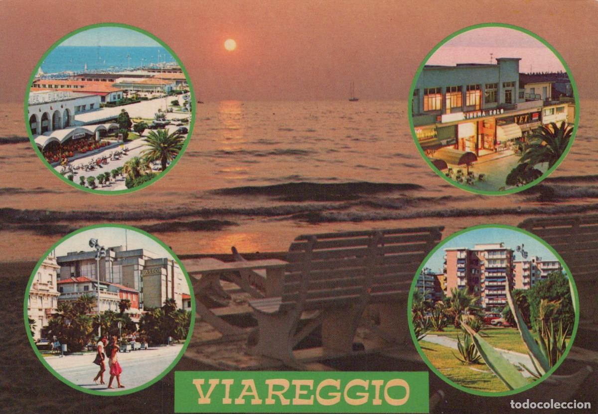 Postales: Italy Viareggio Sunset Beach City Views Multi View *YAM990