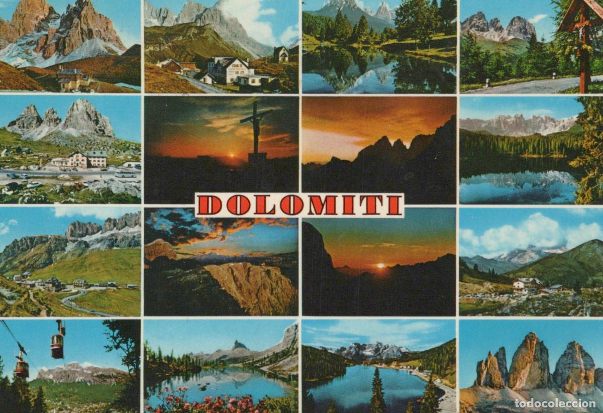 Postales: Italy Dolomiti Mountains Multi View Landscape Lakes Sunset Cable Car *YAM995