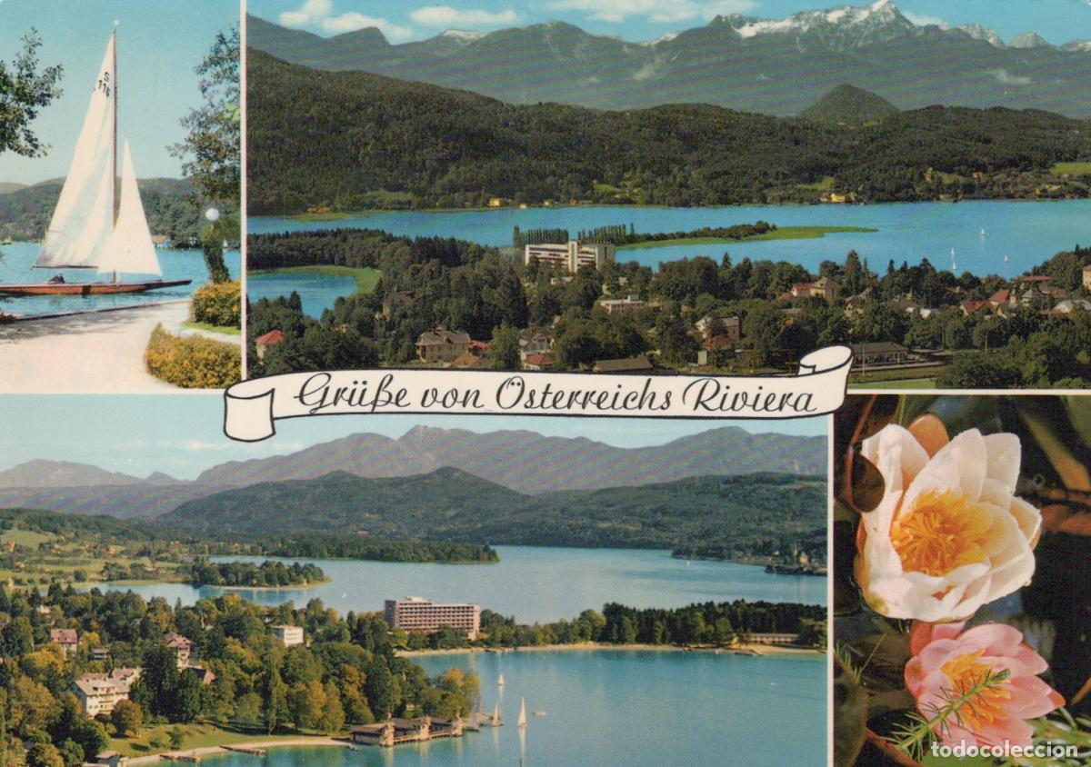 Postais: Austria P&ouml;rtschach am W&ouml;rthersee Lake W&ouml;rthersee Sailboat Unposted *YAM698