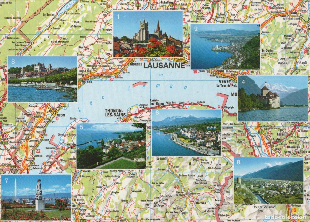 Postais: Switzerland Lausanne Lac L&eacute;man Montreux Nyon Chillon Castle Unposted *YAM714