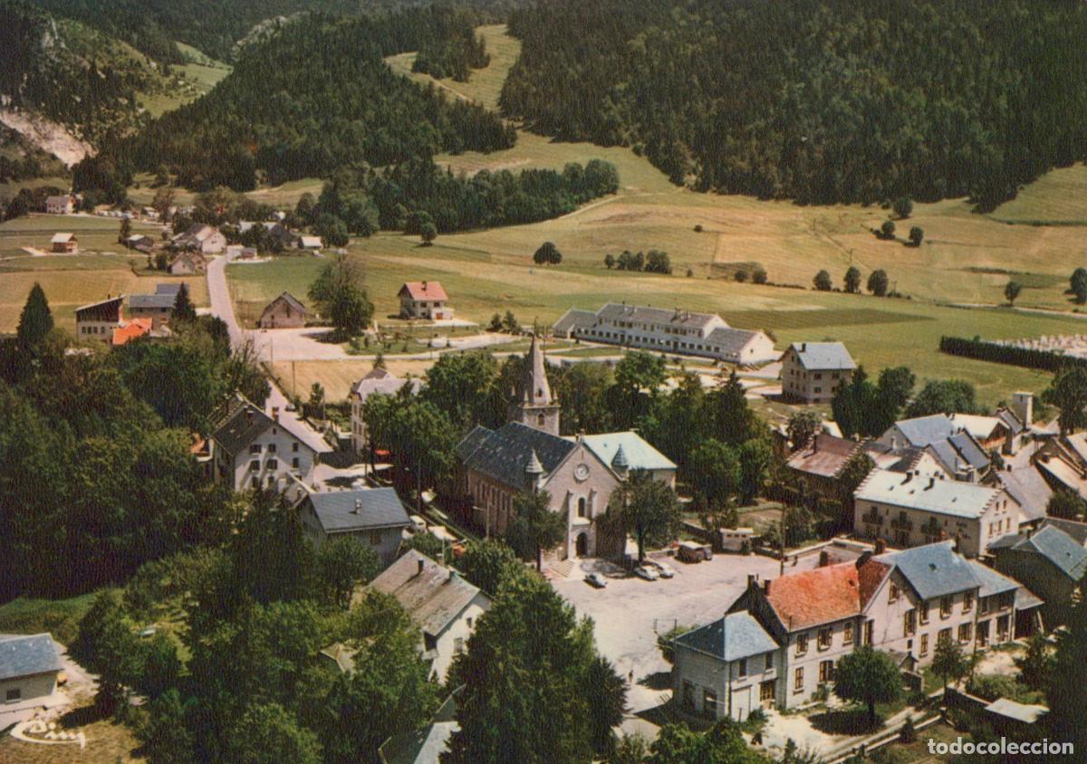 Postais: France Lans en Vercors Isere Aerial View Village Center Church Unposted *YAM763