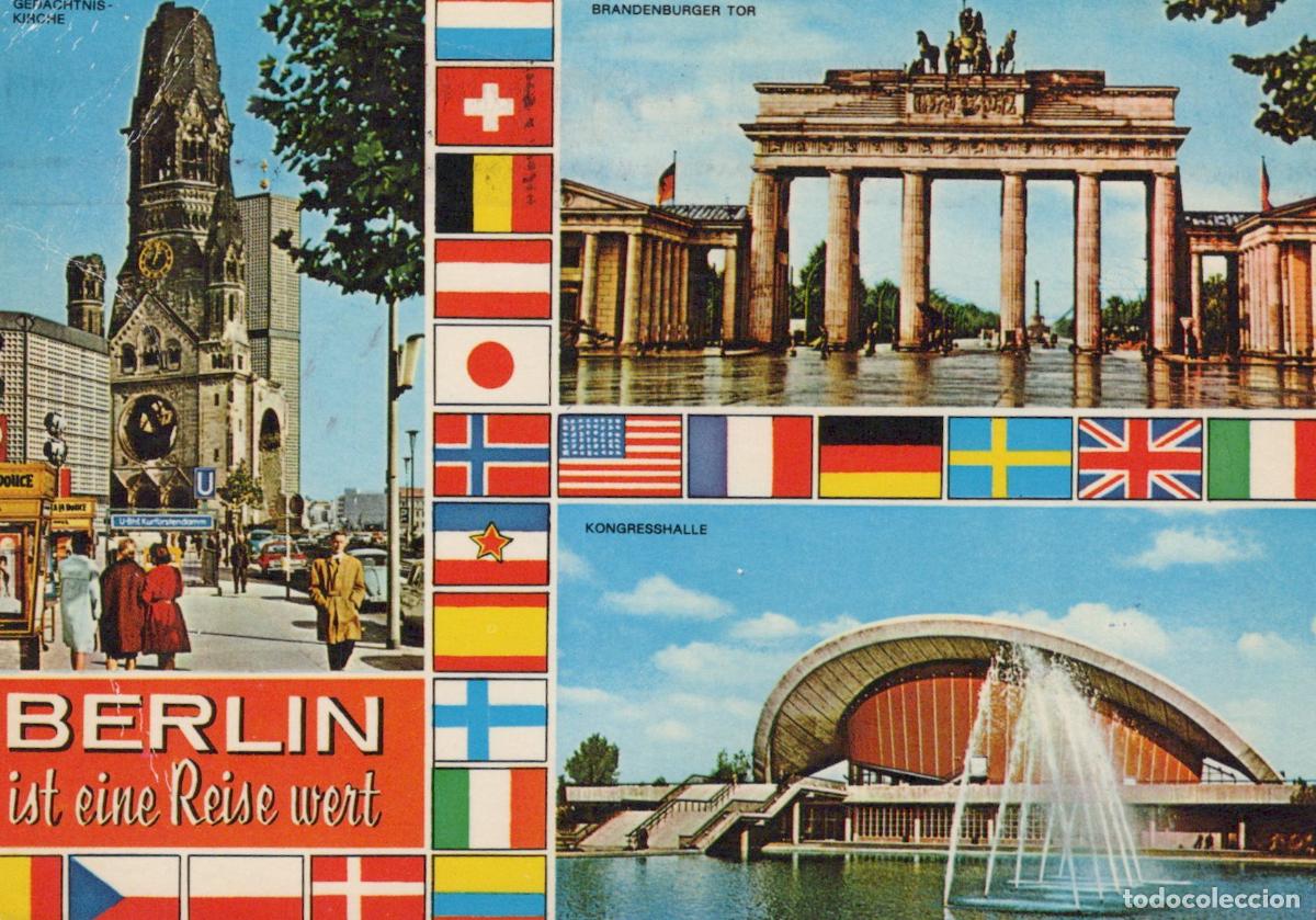 Postais: Germany Berlin Multi View Brandenburg Gate Kaiser Wilhelm Memorial *YAM778