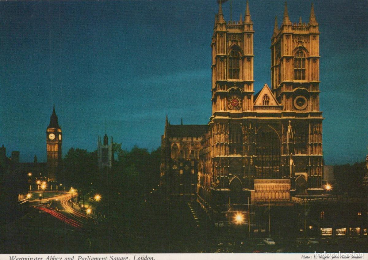 Postais: United Kingdom London Westminster Abbey and Parliament Square At Night *YAM788