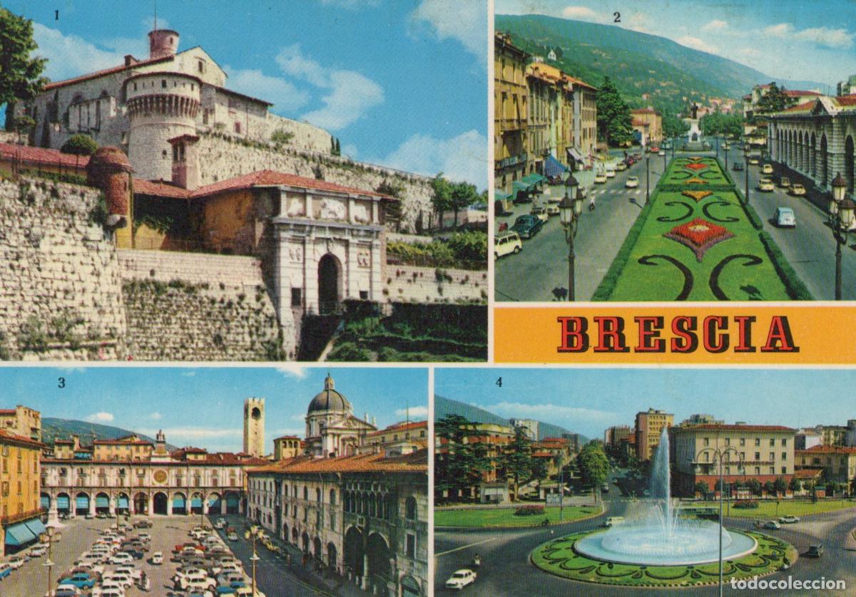 Cartes Postales: Italy Brescia Castle Piazza Arnaldo Loggia Repubblica Fountain City View *YAM878