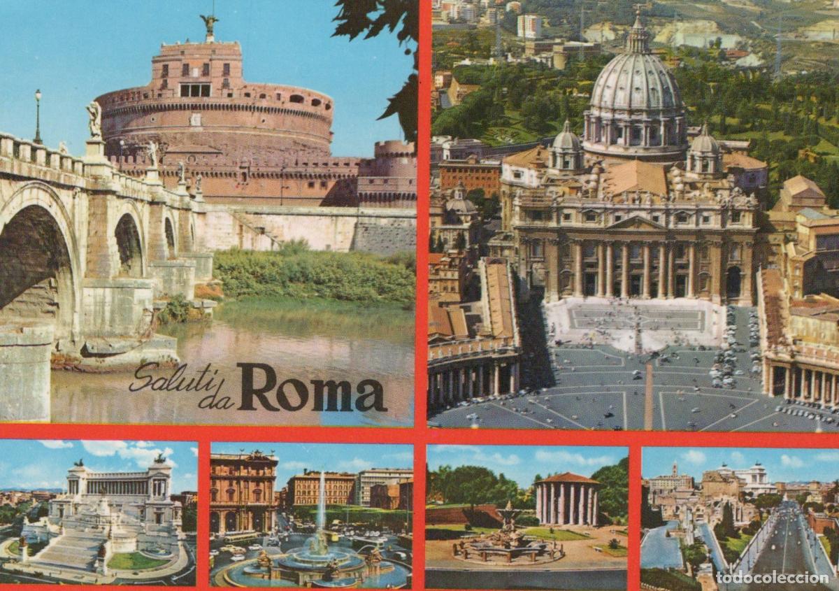 Cartes Postales: Italy Rome Multi View Castel Sant Angelo St Peter S Basilica *YAM883