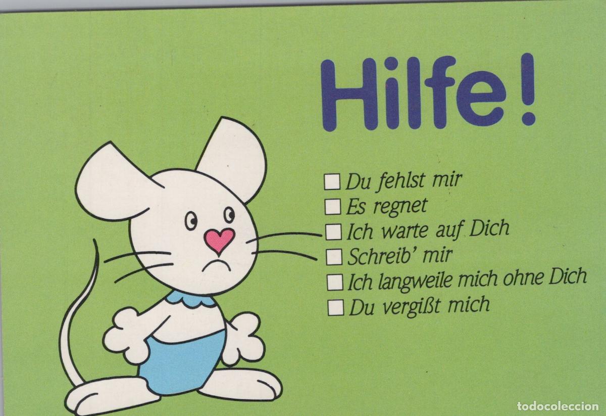 Postales: Germany Cute Mouse Hilfe Help Me Miss You Bored Unposted *YAM939