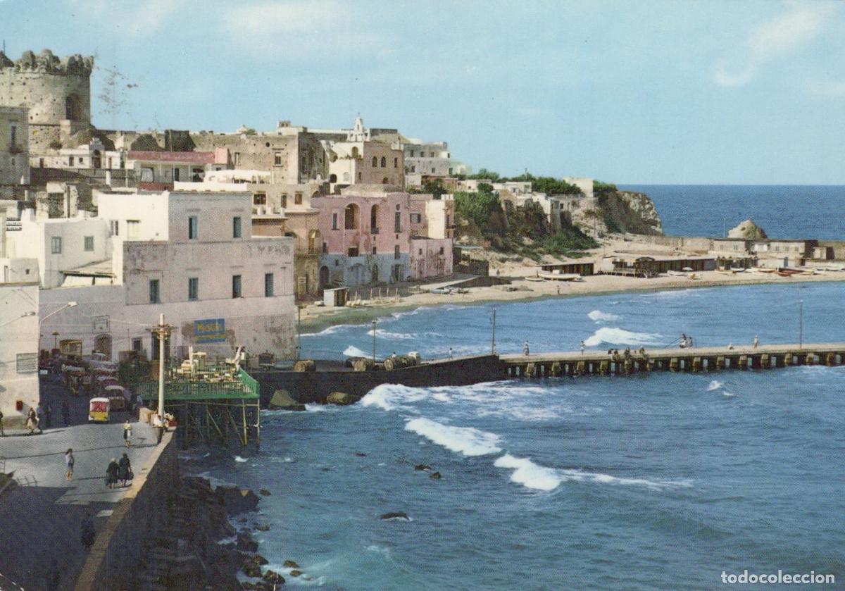 Postales: Italy Forio D Ischia Coastal Town Panorama With Pier and Beach *YAM948