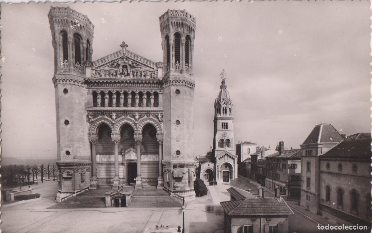 Postales: FRANCIA, LYON, BAS&Iacute;LICA NOTRE DAME DE FOURVI&Egrave;RE, LA FACHADA &ndash; EDITORS J.CELLARD &ndash; S/C
