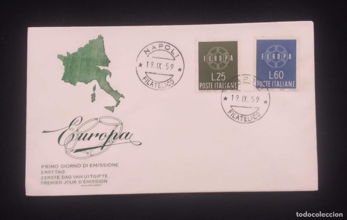 Postales: TS) 1959 ITALY, FDC,EUROPA STAMPS.